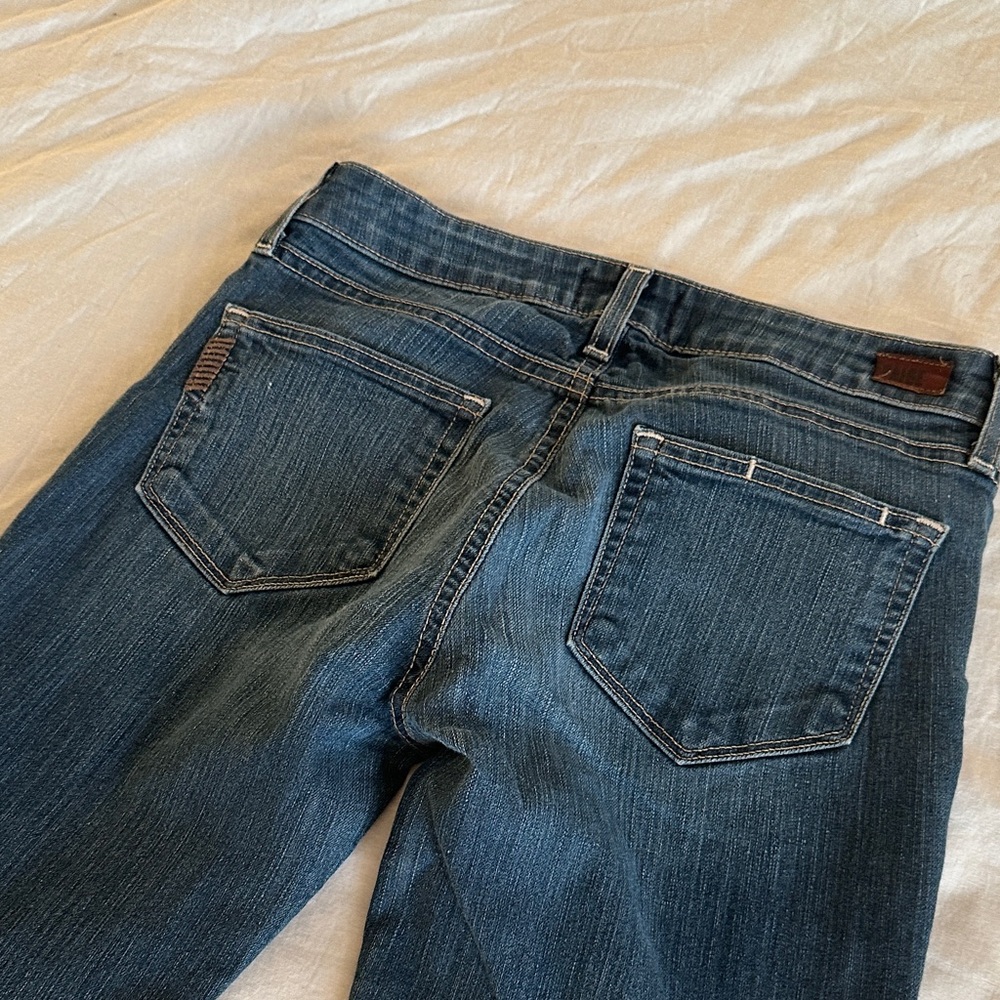 PAIGE Dark Blue Skyline Straight Jeans - Picture 9 of 12